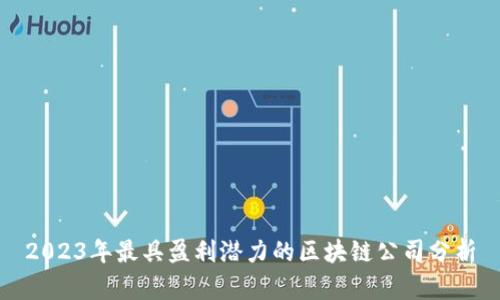 2023年最具盈利潜力的区块链公司分析